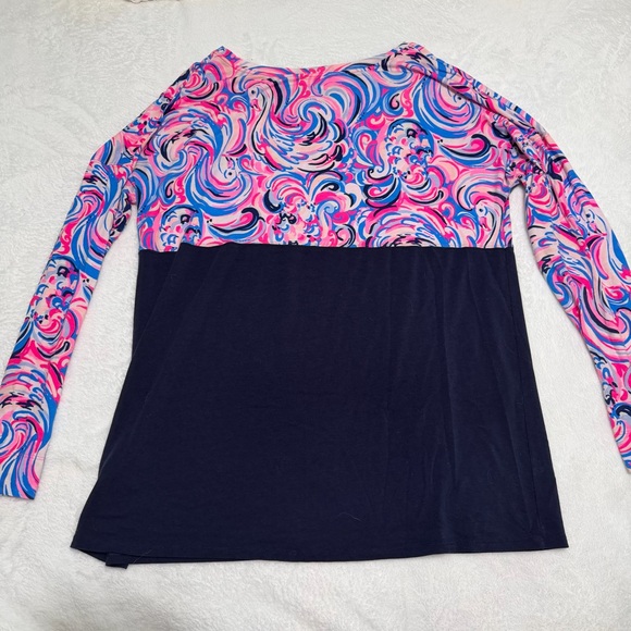 Lilly Pulitzer Finn Top in Raz Berry Flamingoals - Picture 5 of 5